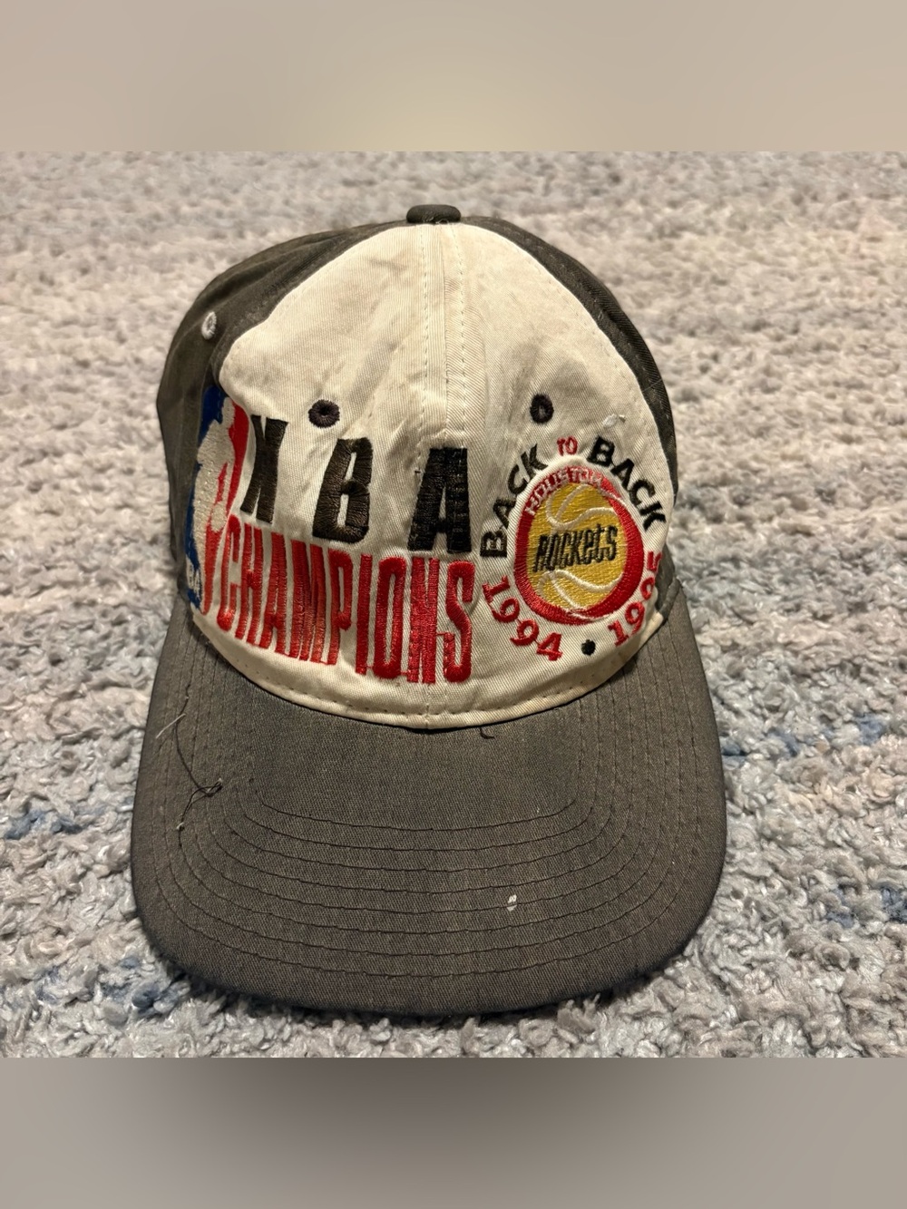 Vintage 90s Houston Rockets Starter Back to Back Champions Snapback Hat